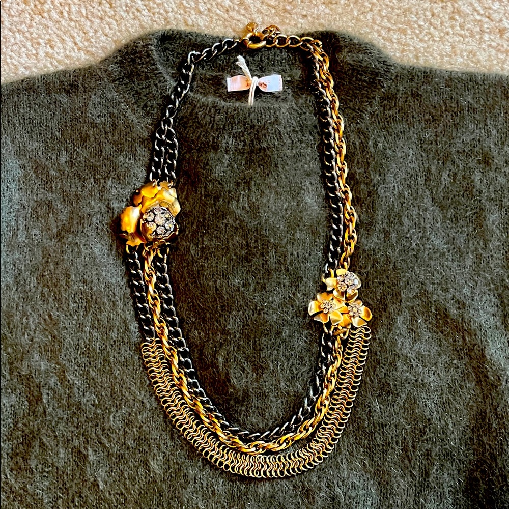 Jcrew Vintage Jewel Flower Necklace